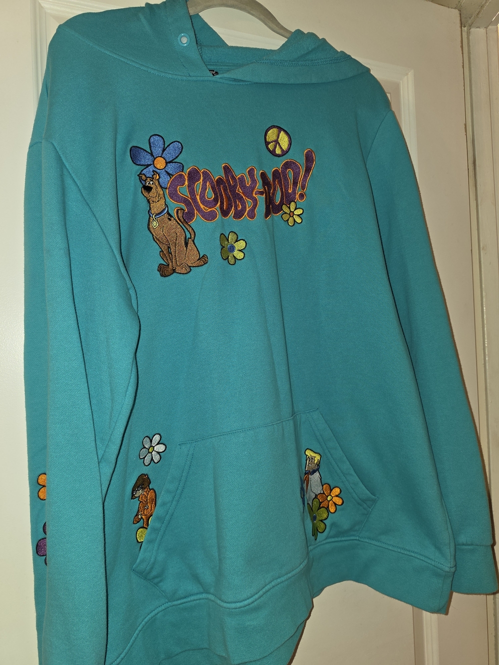Teal Scooby-Doo Graphic Crewneck Hoodie Sweater